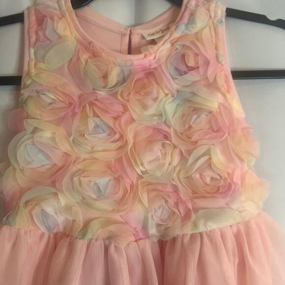 Cat & Jack Pink Tulle Dress with Flowers - Picture 2 of 4